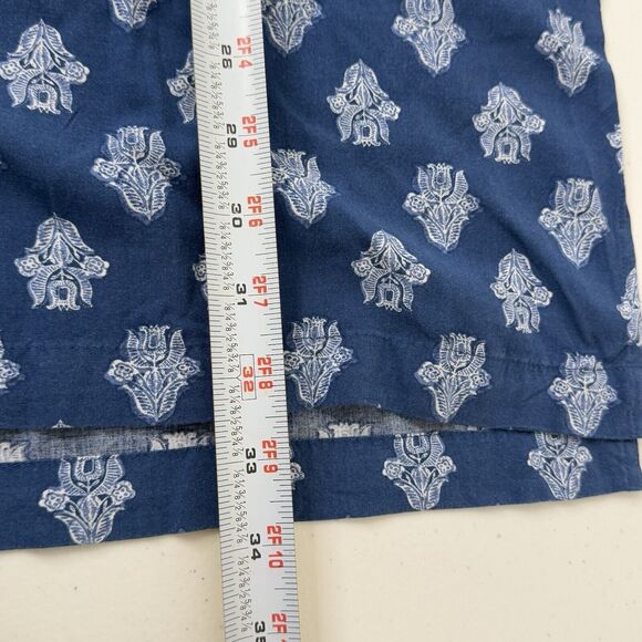 J Jill Top Womens Size L Seaside Woodblock Tunic Rayon 3/4 Sleeve Boho Coastal - Picture 9 of 12